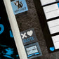 Set of quote cards with illustrations on a dark textured surface