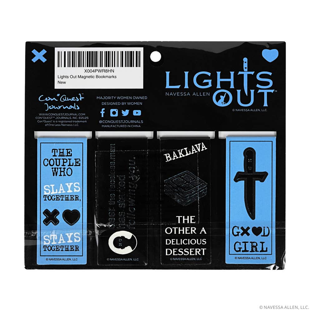 Packaged product with text and branding on a black background