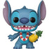 Blue cartoon character with a pineapple on a white background