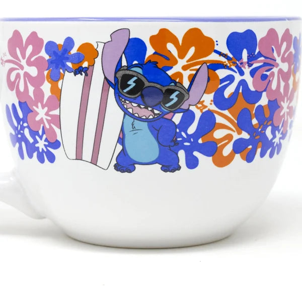 Lilo and Stitch Flowers and Shades 24oz Ceramic Soup Mug