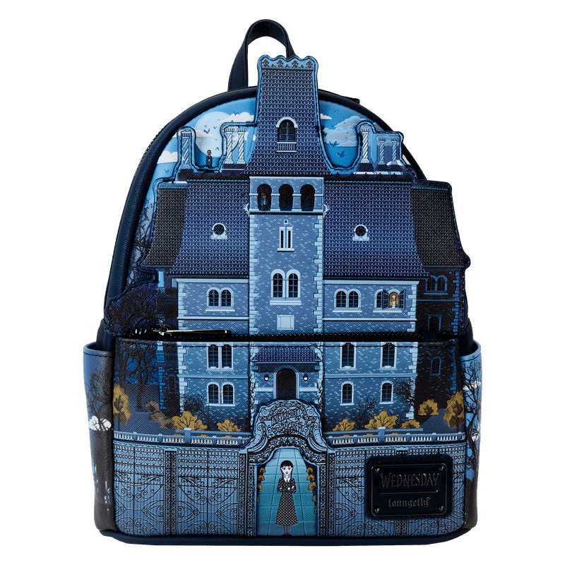 Loungefly Wednesday Nevermore Academy Castle Glow Mini Backpack - Leo's Treasure Box