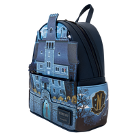 Loungefly Wednesday Nevermore Academy Castle Glow Mini Backpack - Leo's Treasure Box