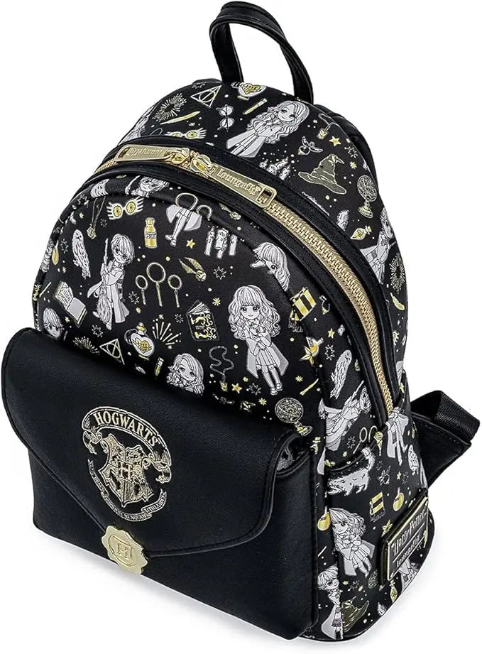 Loungefly Harry Potter Magical Elements All Over Print Womens Double Strap Shoulder Mini Backpack Loungefly