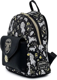 Loungefly Harry Potter Magical Elements All Over Print Womens Double Strap Shoulder Mini Backpack Loungefly