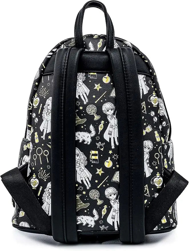 Loungefly Harry Potter Magical Elements All Over Print Womens Double Strap Shoulder Mini Backpack Loungefly