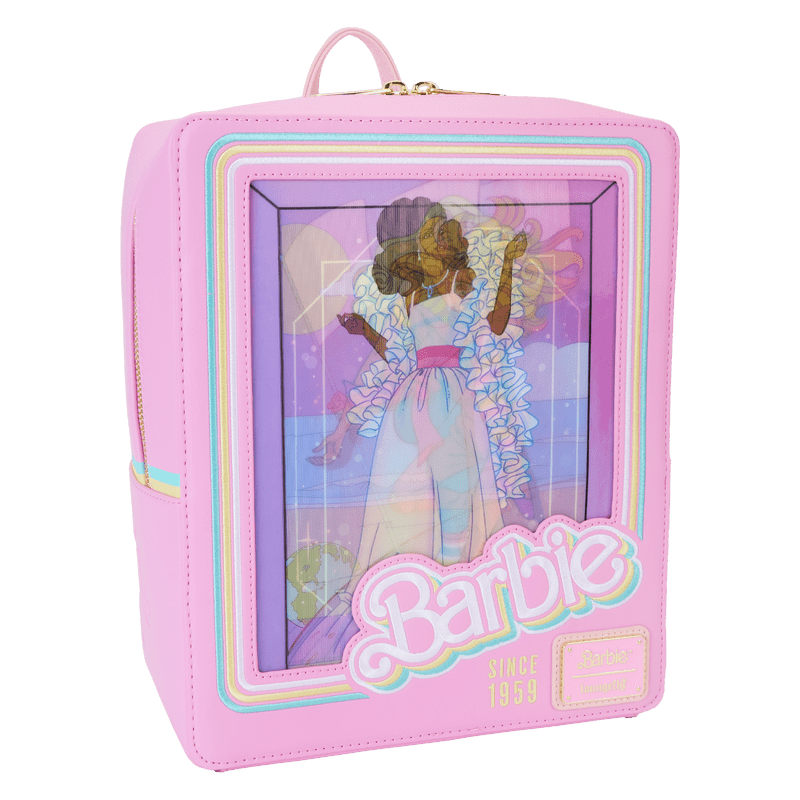 Loungefly Barbie 65th Anniversary Doll Box Triple Lenticular Mini Backpack - Leo's Treasure Box