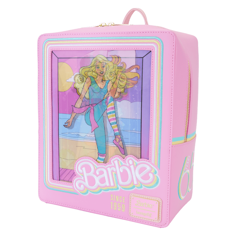 Loungefly Barbie 65th Anniversary Doll Box Triple Lenticular Mini Backpack - Leo's Treasure Box