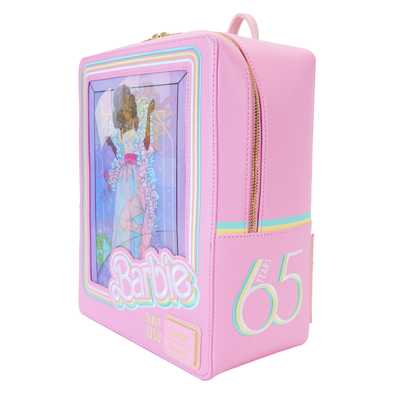 Loungefly Barbie 65th Anniversary Doll Box Triple Lenticular Mini Backpack