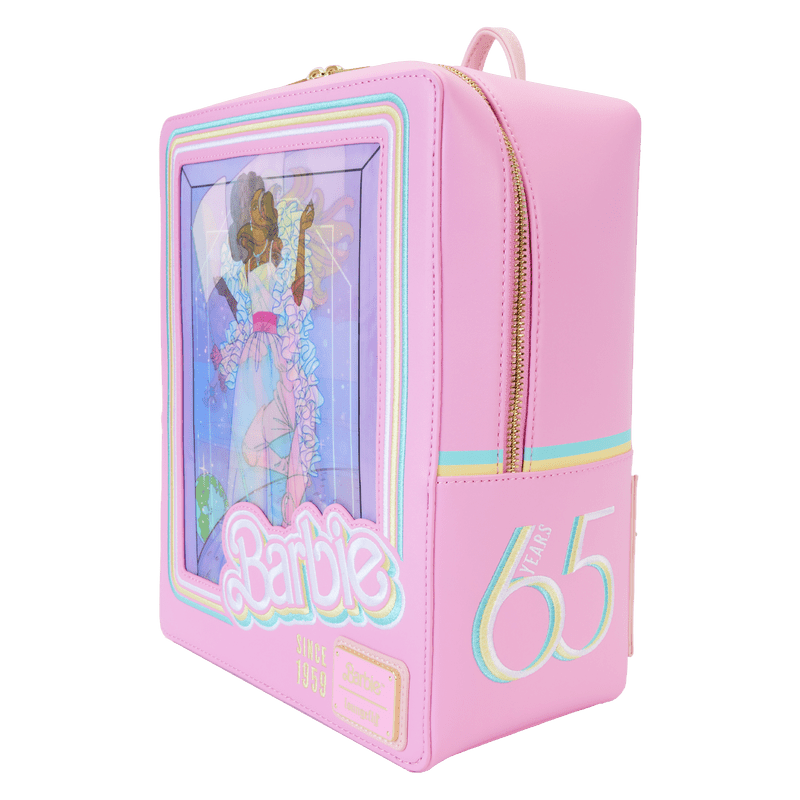 Loungefly Barbie 65th Anniversary Doll Box Triple Lenticular Mini Backpack - Leo's Treasure Box
