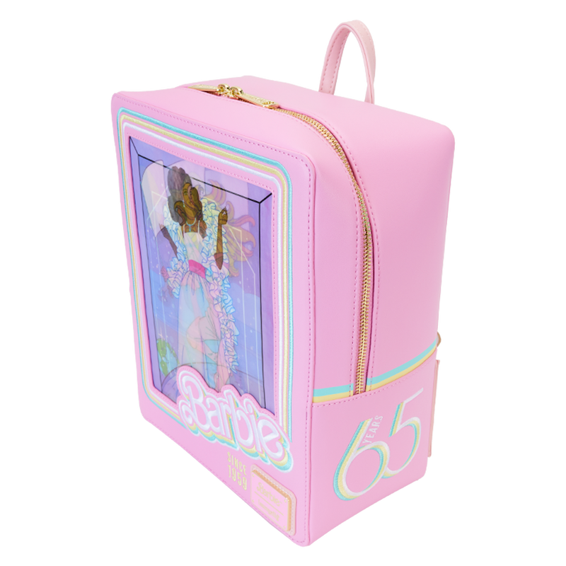 Loungefly Barbie 65th Anniversary Doll Box Triple Lenticular Mini Backpack