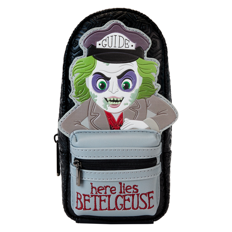 Loungefly Beetlejuice Here Lies Betelgeuse Tour Guide Mini Backpack Pencil Case - Leo's Treasure Box