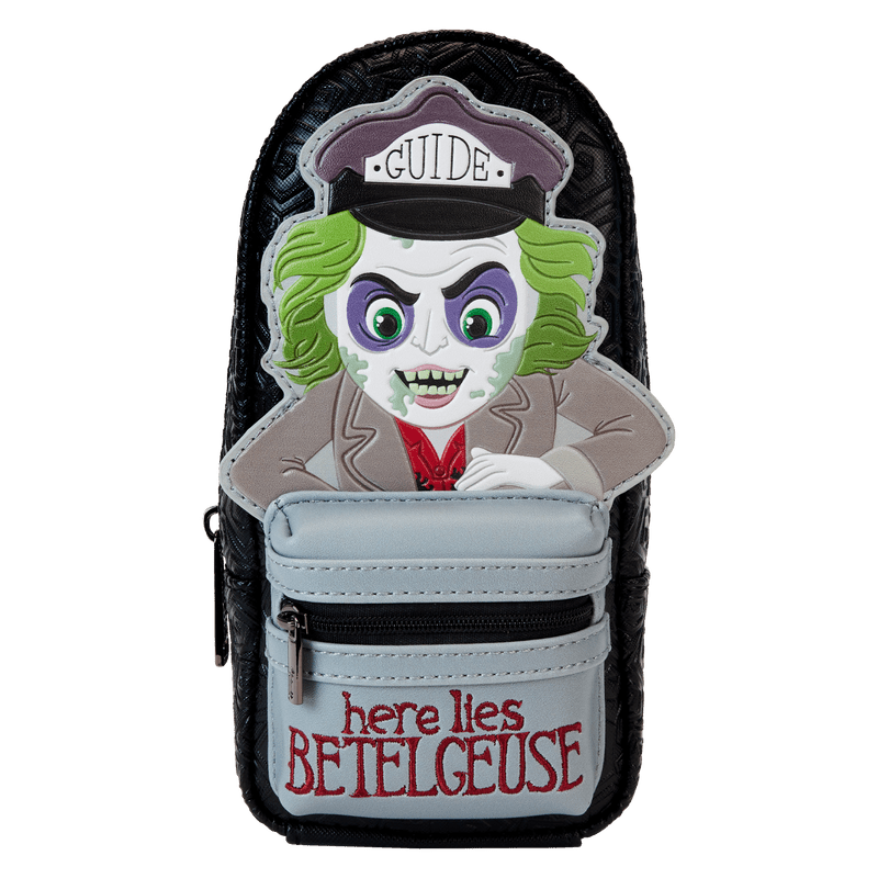 Loungefly Beetlejuice Here Lies Betelgeuse Tour Guide Mini Backpack Pencil Case - Leo's Treasure Box