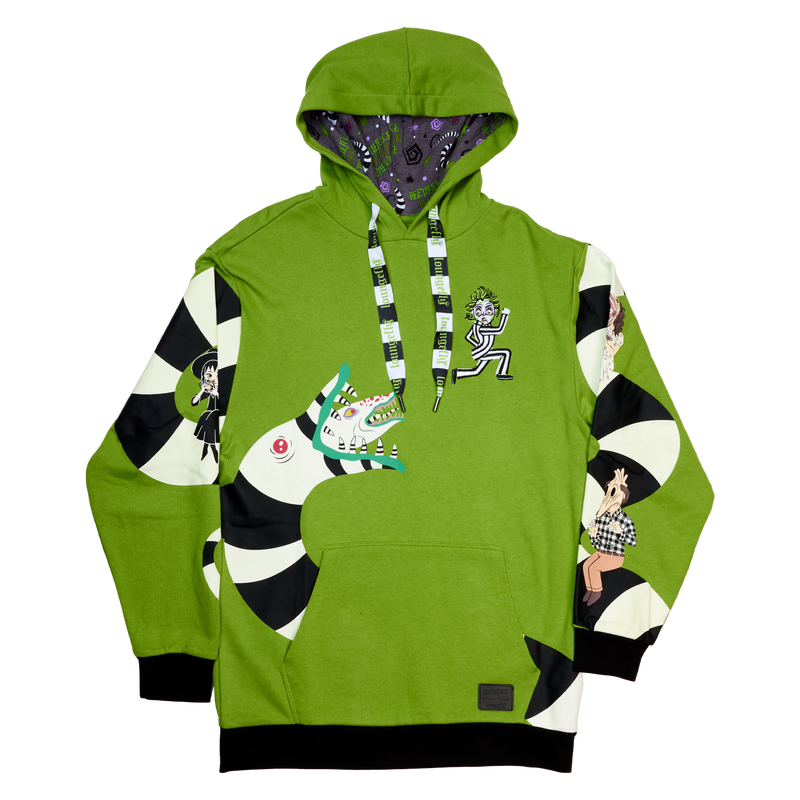 Loungefly Beetlejuice Sandworm Glow Unisex Hoodie - Leo's Treasure Box