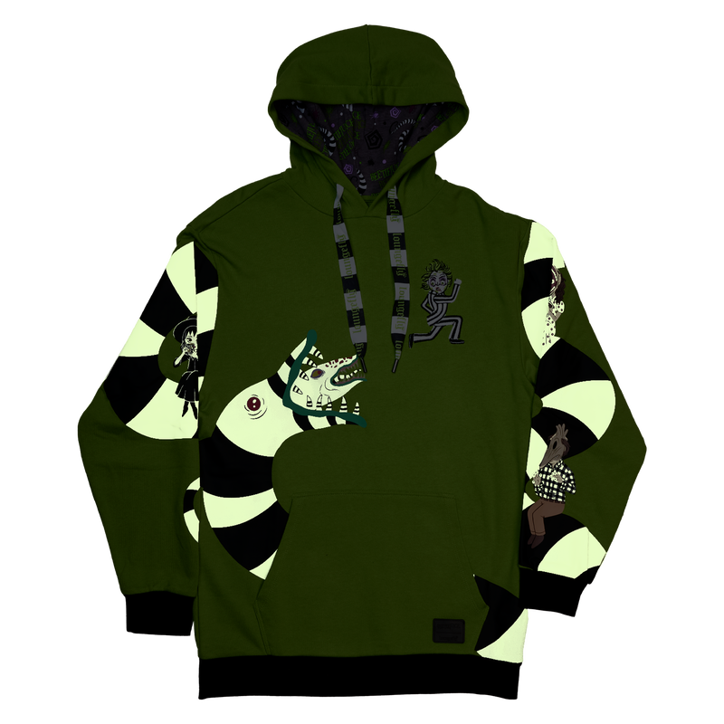 Loungefly Beetlejuice Sandworm Glow Unisex Hoodie - Leo's Treasure Box