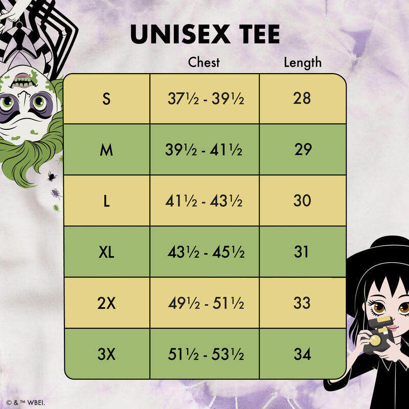 Loungefly Beetlejuice & Lydia Deetz Tie-Dye Unisex Tee