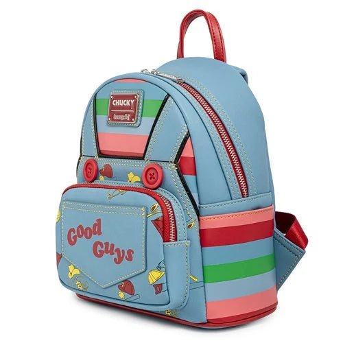 Children's backpack with colorful design and 'Good Guys' text on a white background