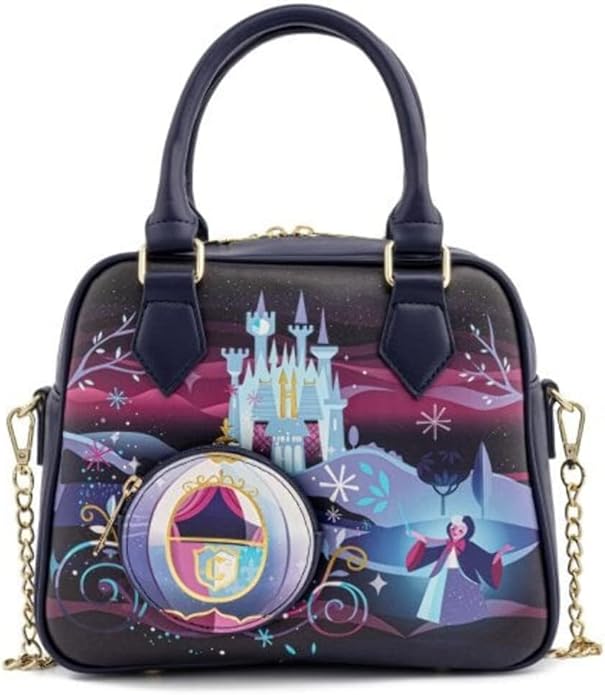 Loungefly Disney Cinderella Castle Series Chain Strap Crossbody Bag - Leo's Treasure Box