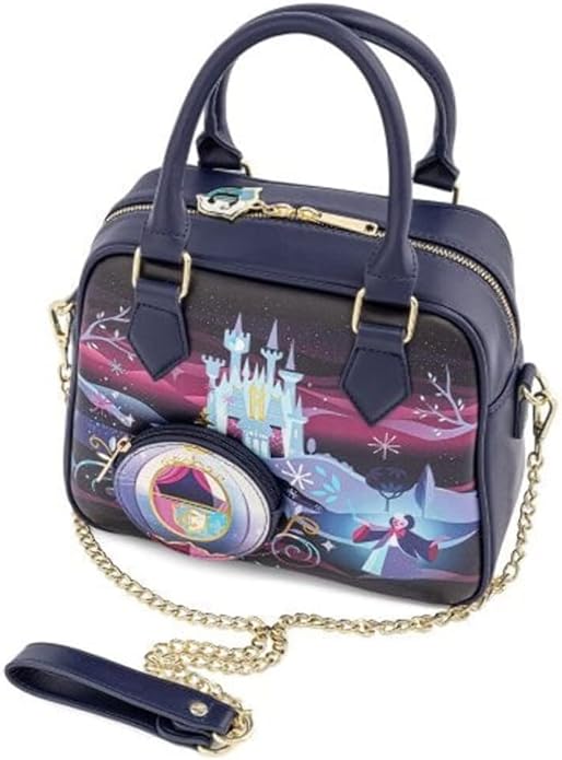 Loungefly Disney Cinderella Castle Series Chain Strap Crossbody Bag - Leo's Treasure Box