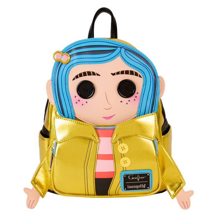 Loungefly Coraline 15th Anniversary Laika Doll Metallic Cosplay Mini Backpack - Leo's Treasure Box