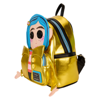 Loungefly Coraline 15th Anniversary Laika Doll Metallic Cosplay Mini Backpack