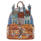 A Disney Paris-themed mini backpack featuring a collage of illustrations from '101 Dalmatians' on a white background.