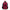 Backpack with red and black straps featuring a cartoon character on a white background