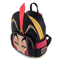 Backpack with animated character design on a white background