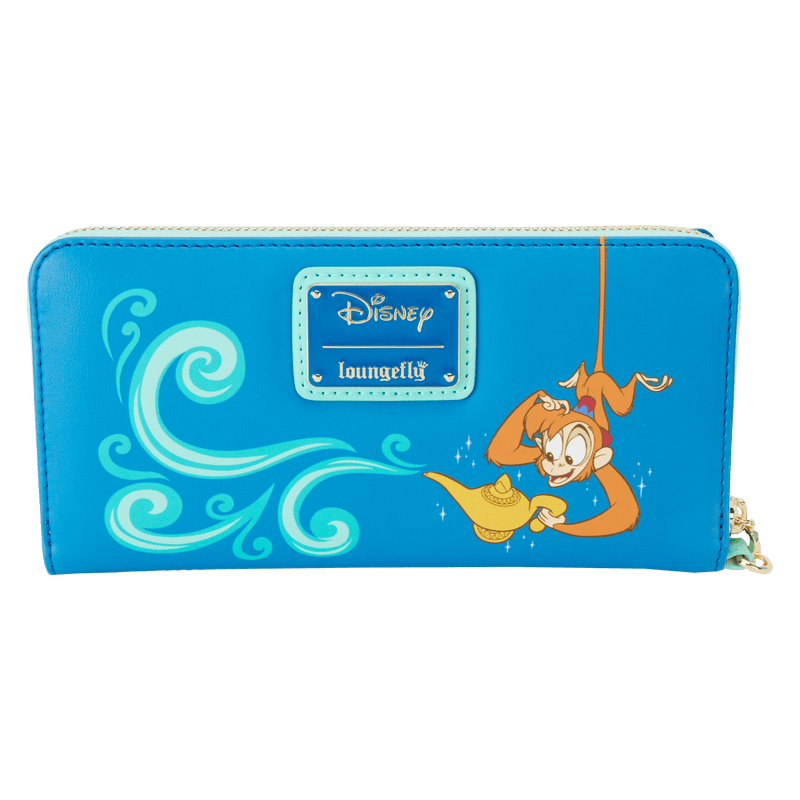 Loungefly Disney Aladdin Princess Series Lenticular Zip Around Wristlet Wallet - Leo's Treasure Box