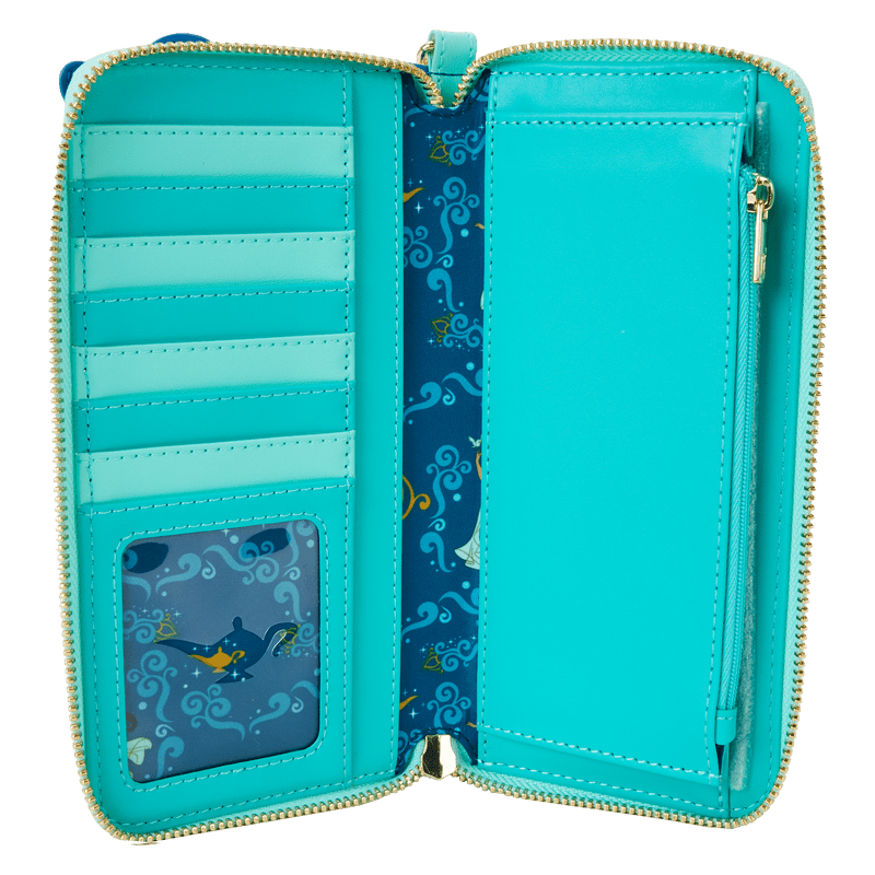 Loungefly Disney Aladdin Princess Series Lenticular Zip Around Wristlet Wallet - Leo's Treasure Box
