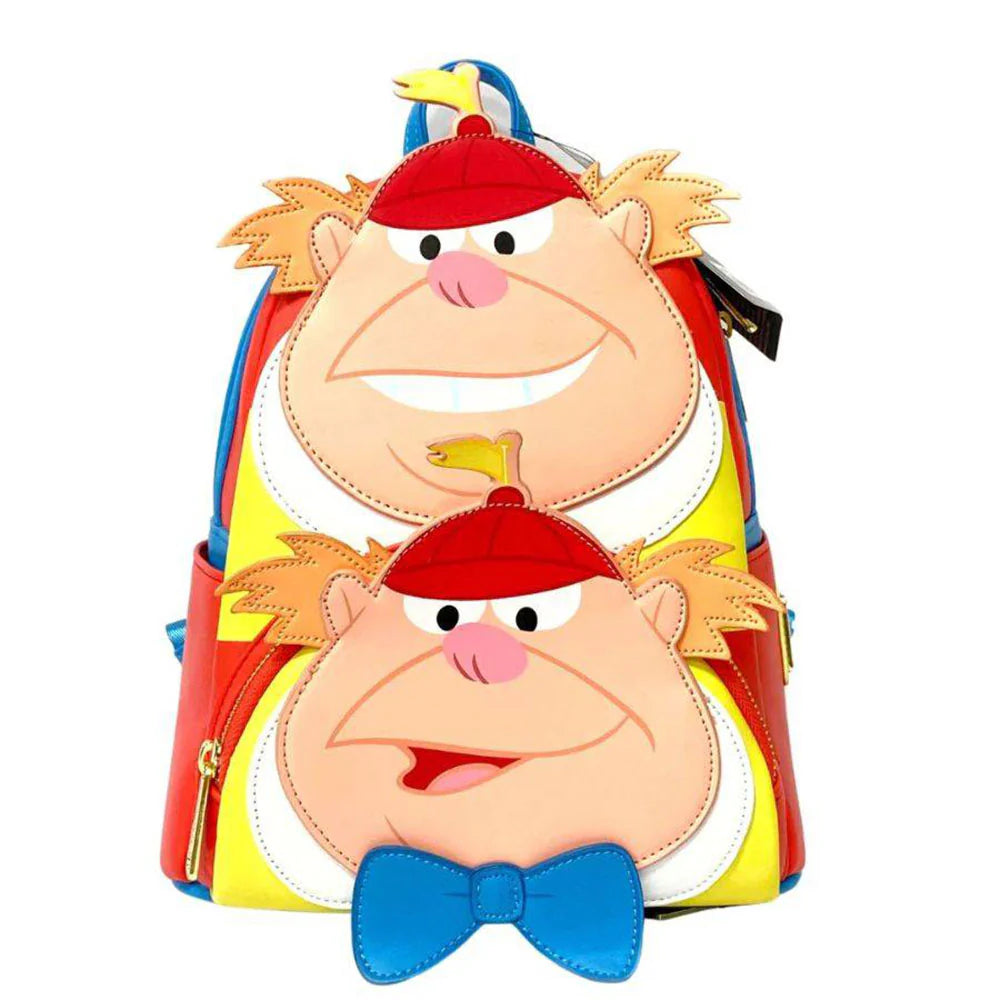 Backpack with cartoon character design on a white background