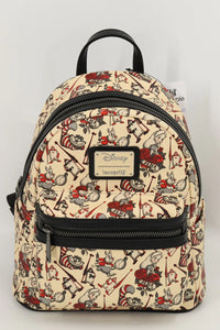 Loungefly Disney Alice in Wonderland Tattoo AOP Mini Backpack