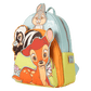 Backpack with cartoon character design on a white background