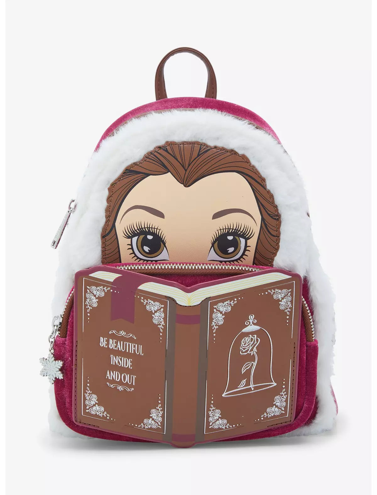 Loungefly Disney Beauty and the Beast Belle Winter Wear Storybook Mini Backpack