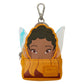 Disney Infinity Azipo character keychain pouch in orange and brown, featuring a printed face, translucent wings, and a silver metal clasp on a white background.