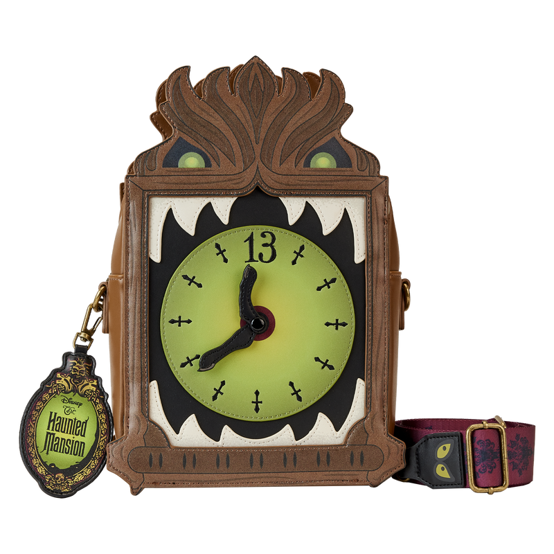 Loungefly Disney Haunted Mansion Grandfather Clock Glow Crossbody Bag