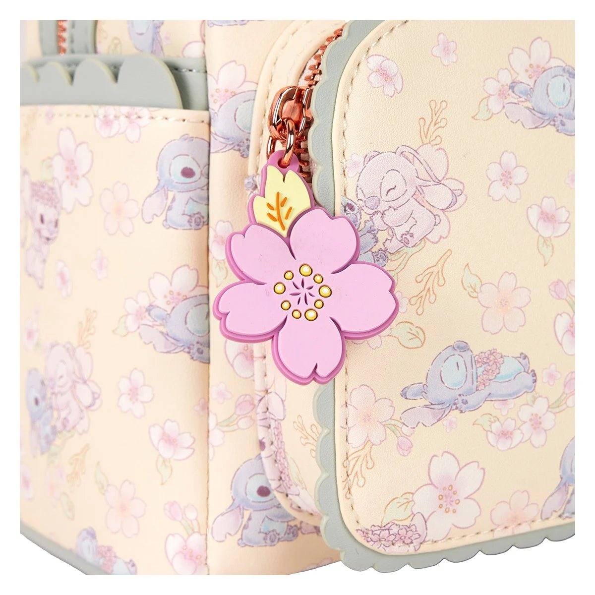 Loungefly Disney Lilo and Stitch Cute Stitch Cherry Blossom Mini-Backpack - Leo's Treasure Box