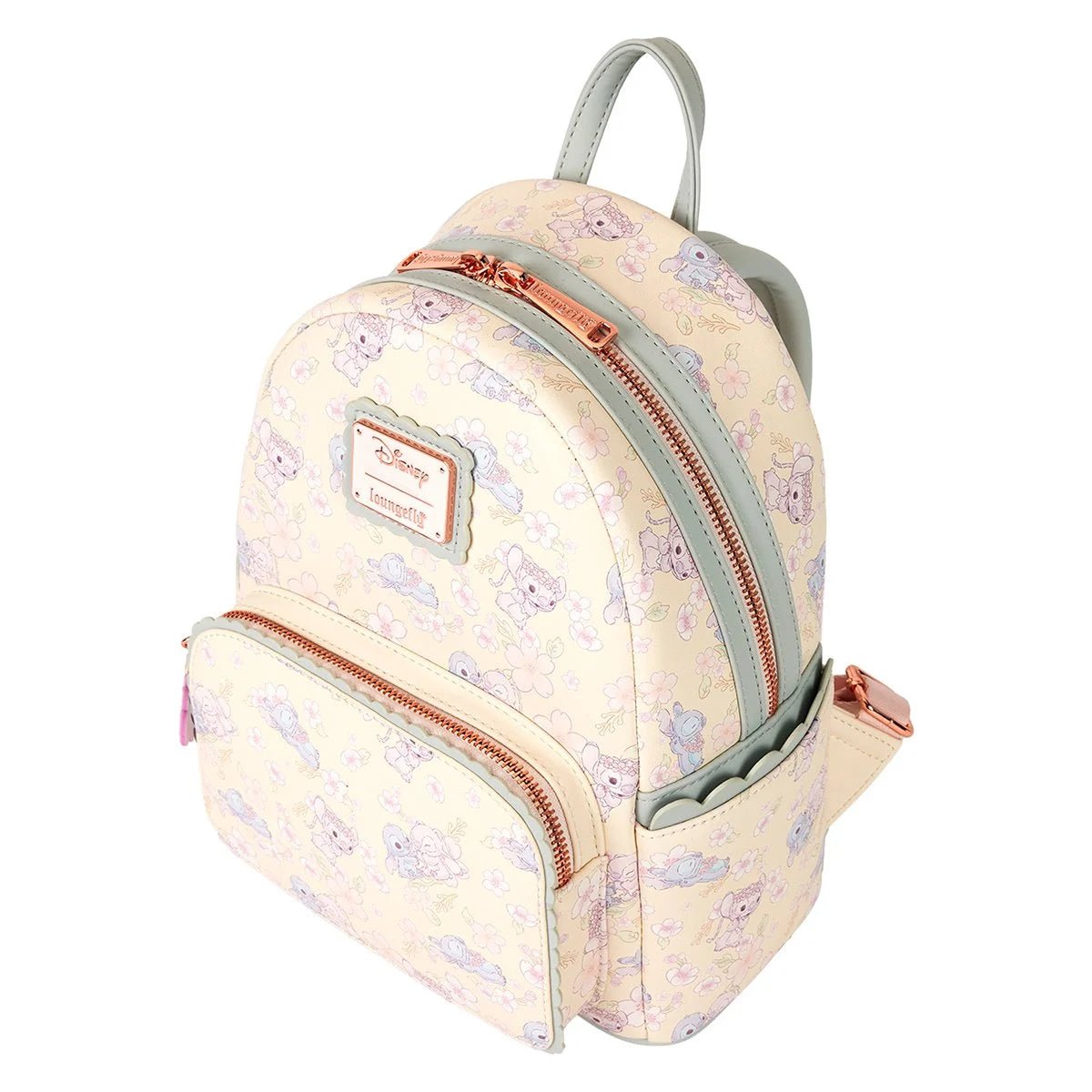 Loungefly Disney Lilo and Stitch Cute Stitch Cherry Blossom Mini-Backpack - Leo's Treasure Box