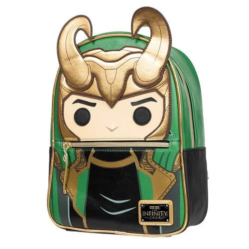 Loungefly Disney Marvel Avengers Loki with Scepter Pop! Mini-Backpack