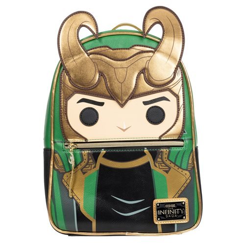 Loungefly Disney Marvel Avengers Loki with Scepter Pop! Mini-Backpack - Leo's Treasure Box