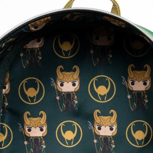 Loungefly Disney Marvel Avengers Loki with Scepter Pop! Mini-Backpack - Leo's Treasure Box