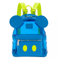 Loungefly Disney Mickey Mouse Neon Mini Backpack Transparent Blue