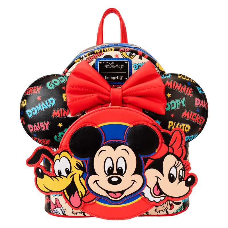 Loungefly Disney Mickey & Friends Classic All-Over Print Mini Backpack With Ear Headband - Leo's Treasure Box