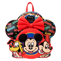 Loungefly Disney Mickey & Friends Classic All-Over Print Mini Backpack With Ear Headband - Leo's Treasure Box