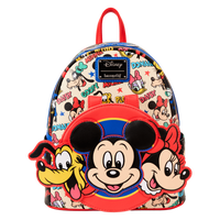 Loungefly Disney Mickey & Friends Classic All-Over Print Mini Backpack With Ear Headband - Leo's Treasure Box