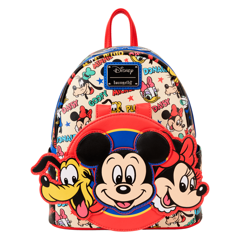 Loungefly Disney Mickey & Friends Classic All-Over Print Mini Backpack With Ear Headband