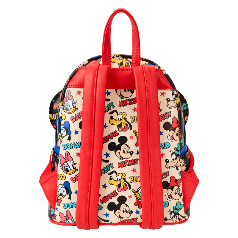 Loungefly Disney Mickey & Friends Classic All-Over Print Mini Backpack With Ear Headband