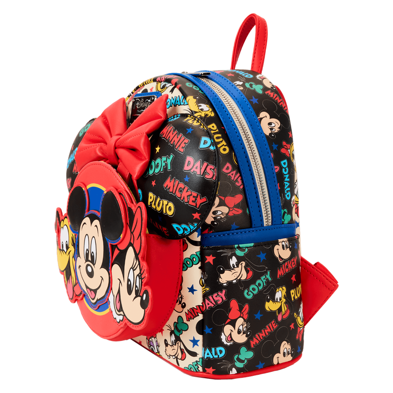 Loungefly Disney Mickey & Friends Classic All-Over Print Mini Backpack With Ear Headband