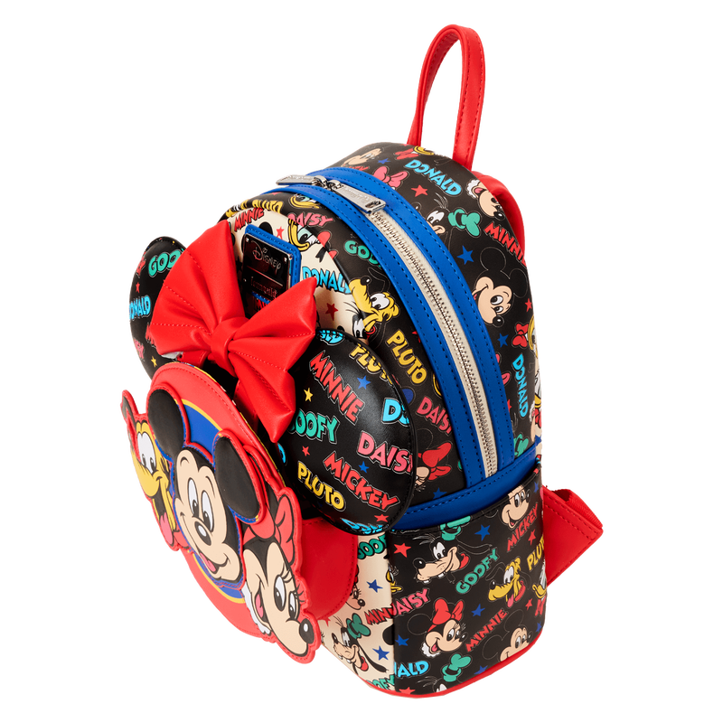 Loungefly Disney Mickey & Friends Classic All-Over Print Mini Backpack With Ear Headband - Leo's Treasure Box