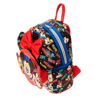 Loungefly Disney Mickey & Friends Classic All-Over Print Mini Backpack With Ear Headband