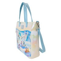 Loungefly Disney Mickey & Friends Winter Wonderland Scene Convertible Backpack & Tote Bag - Leo's Treasure Box